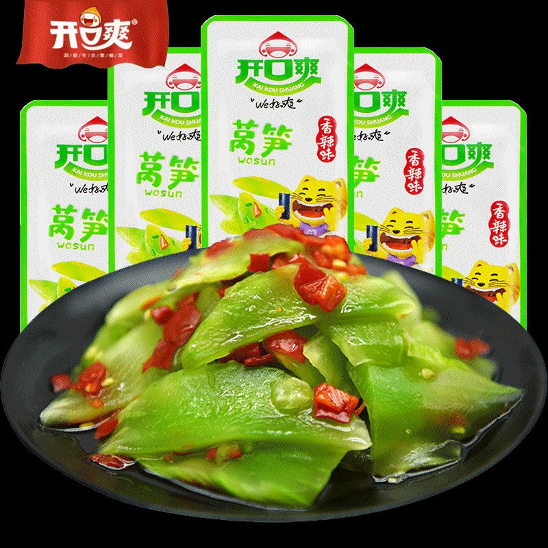 开口爽香辣味莴笋湖南特产下饭菜咸菜泡菜酱腌菜休闲即食小吃零食