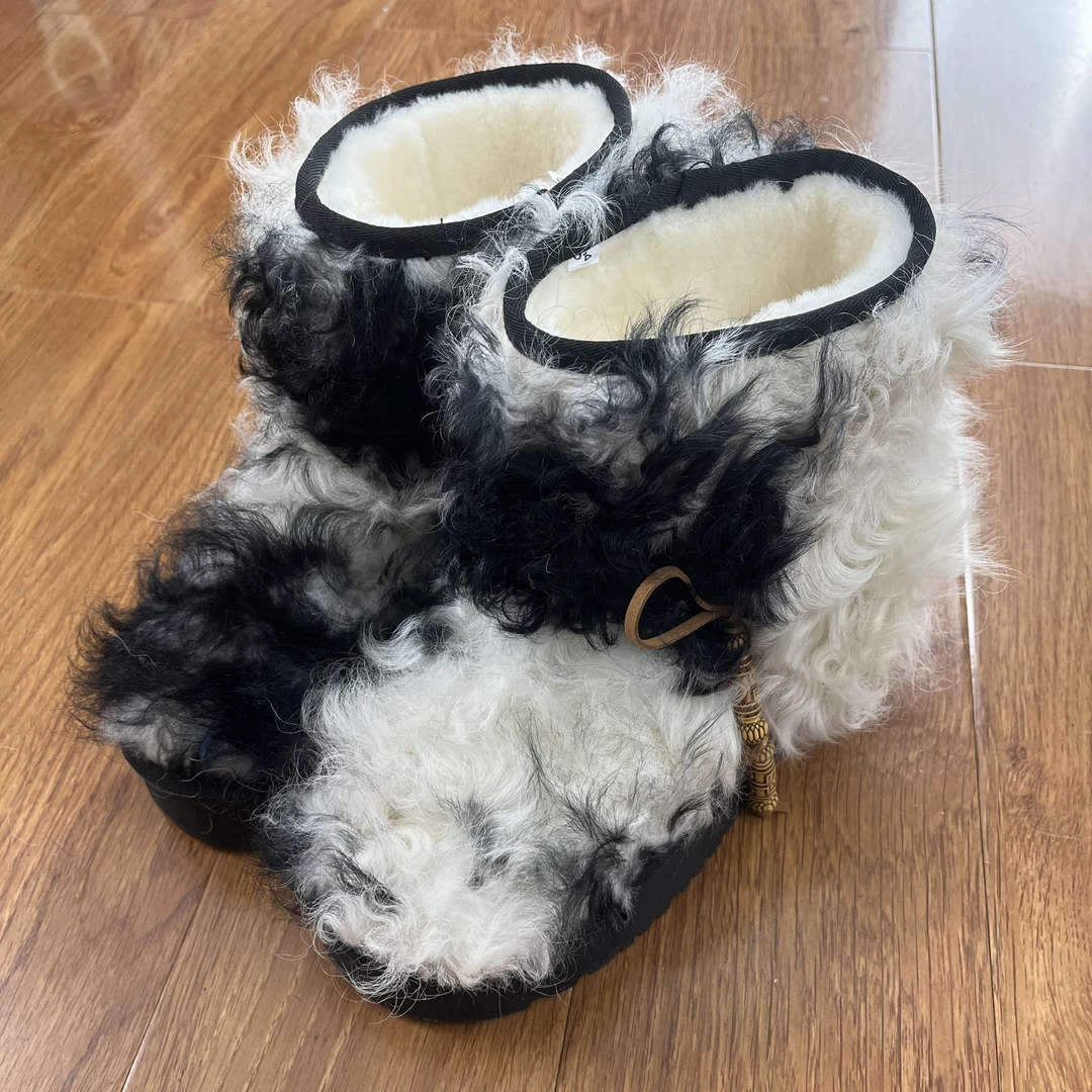 【达人专属】花卷毛毛鞋女士雪地靴