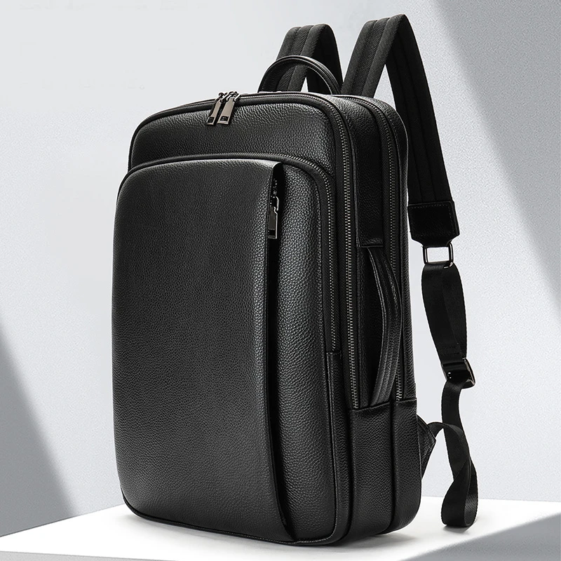 真皮商务双肩包男士出差商旅包头层牛皮高端拉杆包多功能16寸电脑