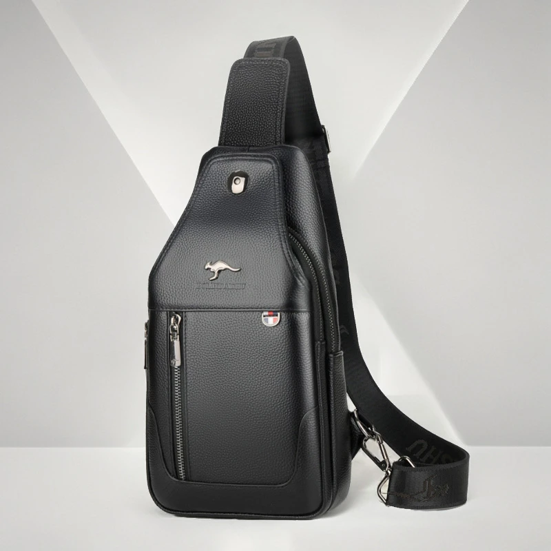 纯牛皮男胸包真皮男士包包新款2025爆款男士斜挎包真正全牛皮挎包