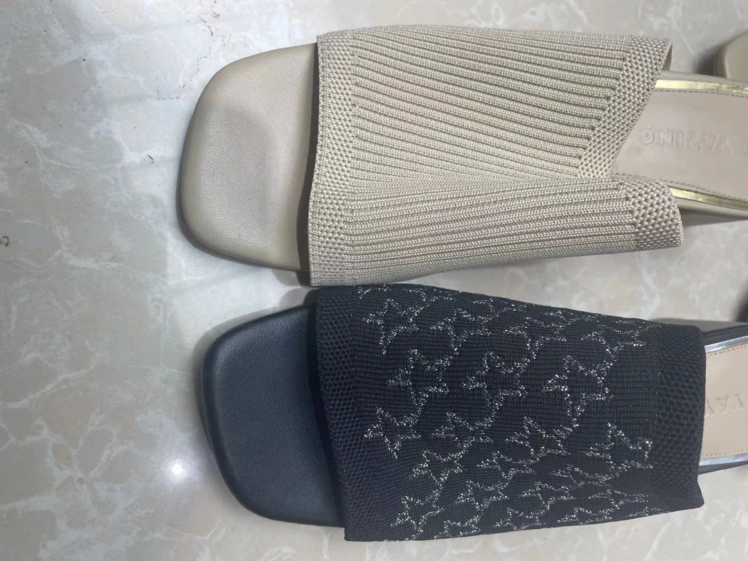 [富贵]H 时尚女装百搭鞋子 WST潮流EP方形带钻凉鞋  EAIPOXU07