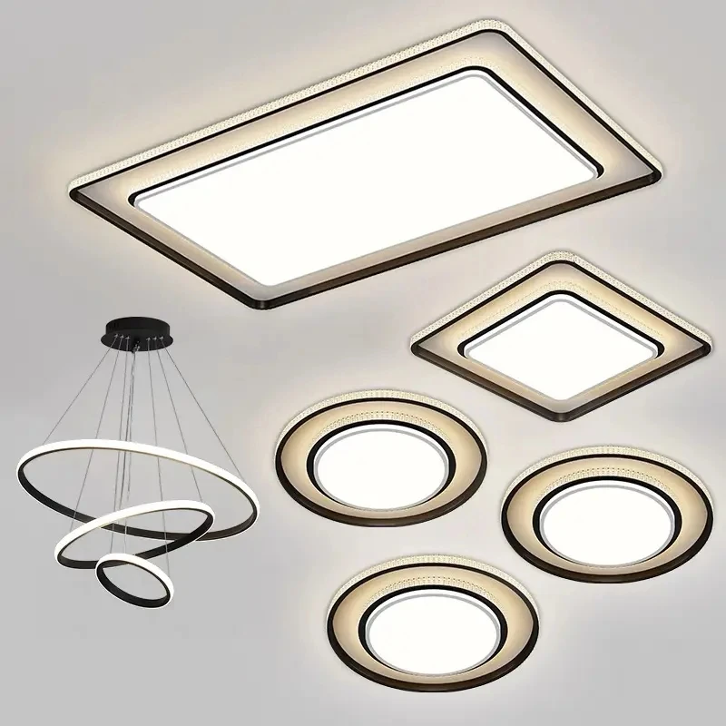 家用卧室吸顶灯led大气长方形大厅客厅灯简约房间套餐主卧吸顶灯