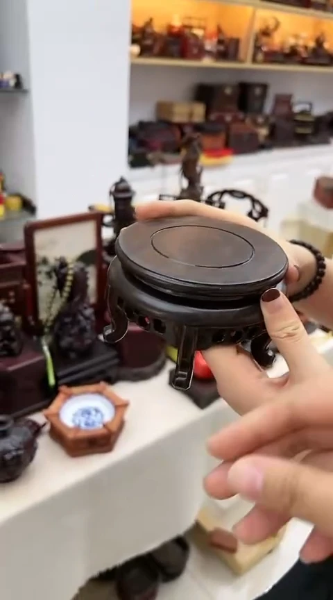 【闪购商品】黑檀圆香几底座