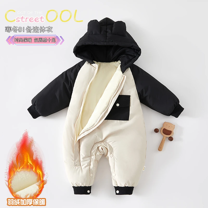 儿童婴儿连体衣宝宝儿童婴儿连体衣加绒加厚保暖新生儿冬季幼儿