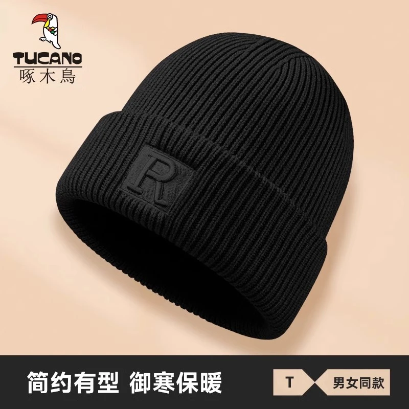 啄木鸟帽子男秋冬保暖冷帽2025冬季防风防寒保暖女百搭毛线针织帽