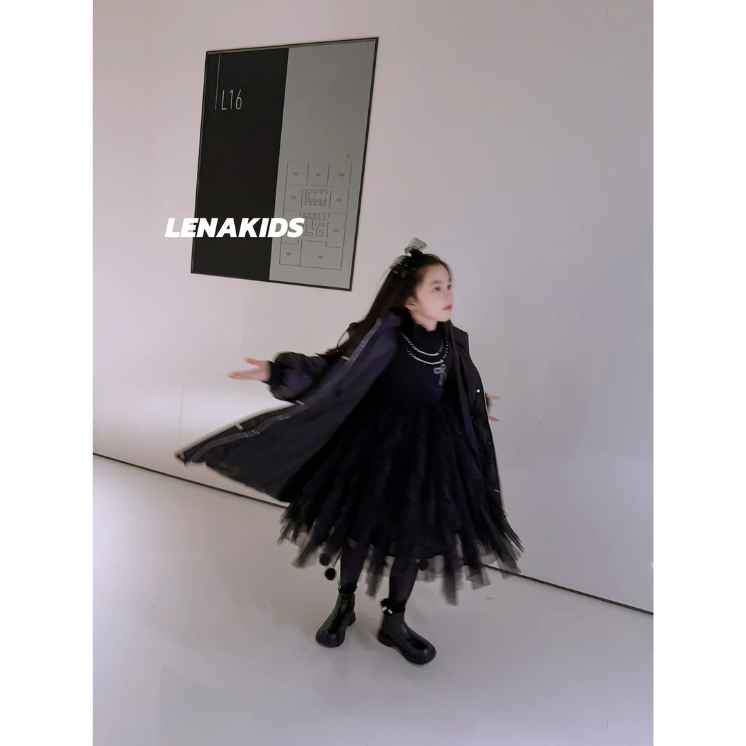 Lenakids【P】【大长款·高充绒·90白鸭绒】女童羽绒服24111005