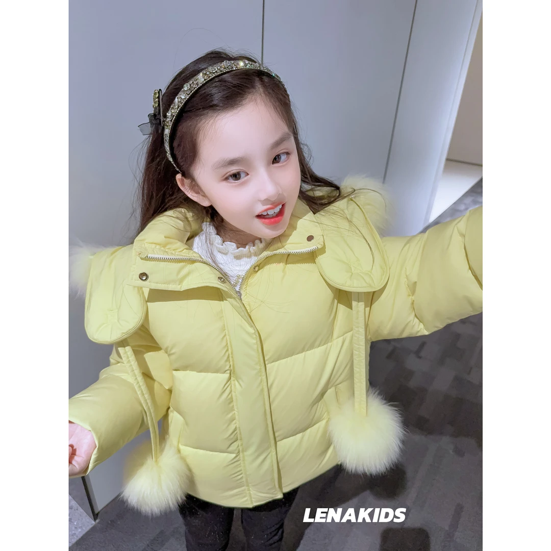Lenakids【现货】狐狸毛领·90白鸭绒·毛球球超多充绒羽绒服24102009