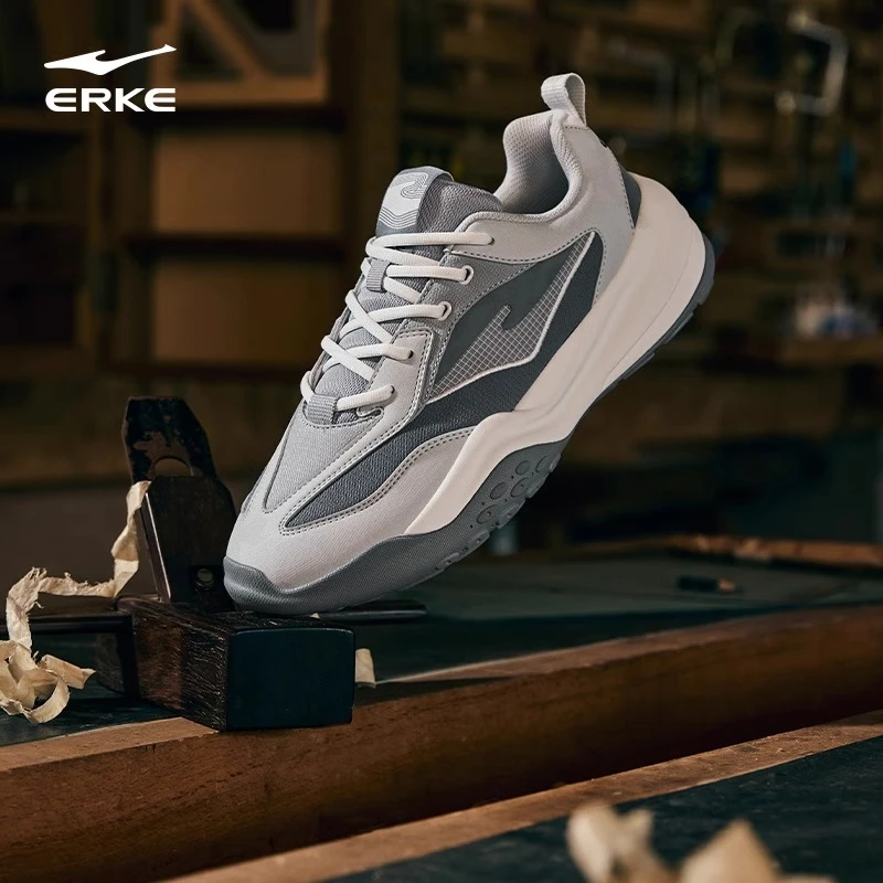 鸿星尔克布丁丨秋冬新款百搭老爹鞋时尚厚底复古学院风板鞋休闲鞋