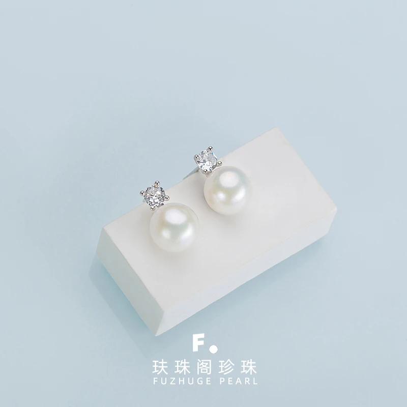 淡水珍珠王妃耳钉时尚百搭(非正圆)