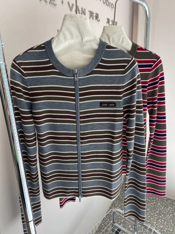 JR｜条纹拉链开衫S298853