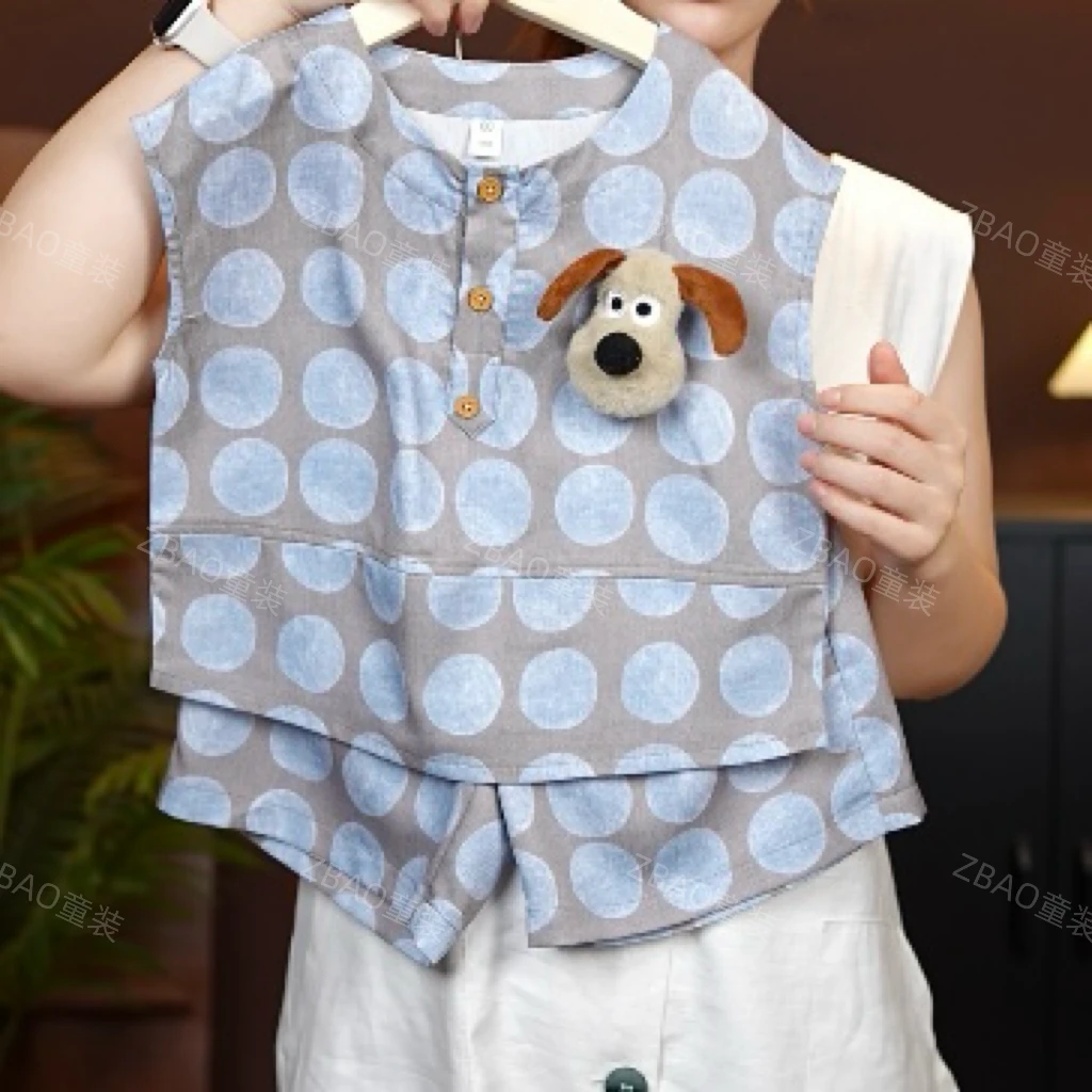 ZBAO原创2024夏季新款儿童休闲洋气百搭运动套装18892