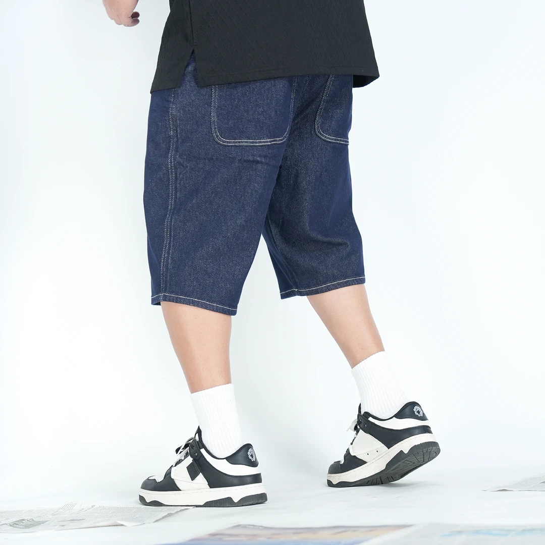 DK2225大码男装胖子牛仔夏季休闲男士宽松直筒时尚百搭薄款潮流