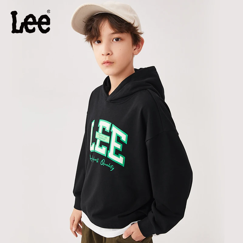 Lee童装百搭连帽卫衣摩登系列拼接儿童休闲潮流个性LK3X1SUT0006