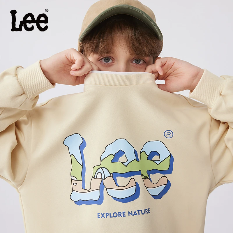 Lee春夏主题《大LEE环保》男女童卫衣时尚潮流大印花LK4X1SUT0069