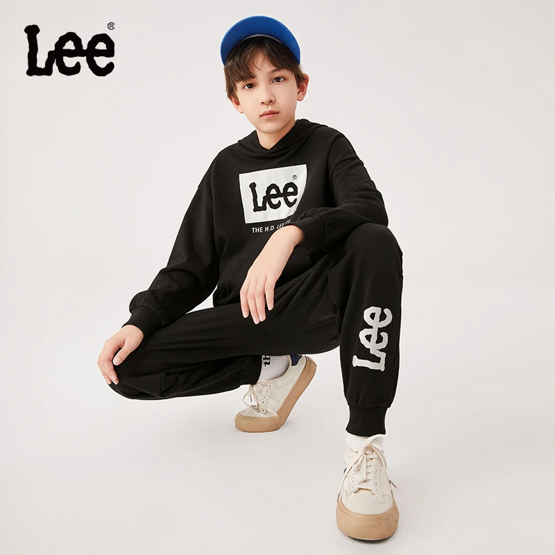 Lee儿童休闲套装 连帽套头运动服卫衣休闲裤童装外套LK3X1SUS0108
