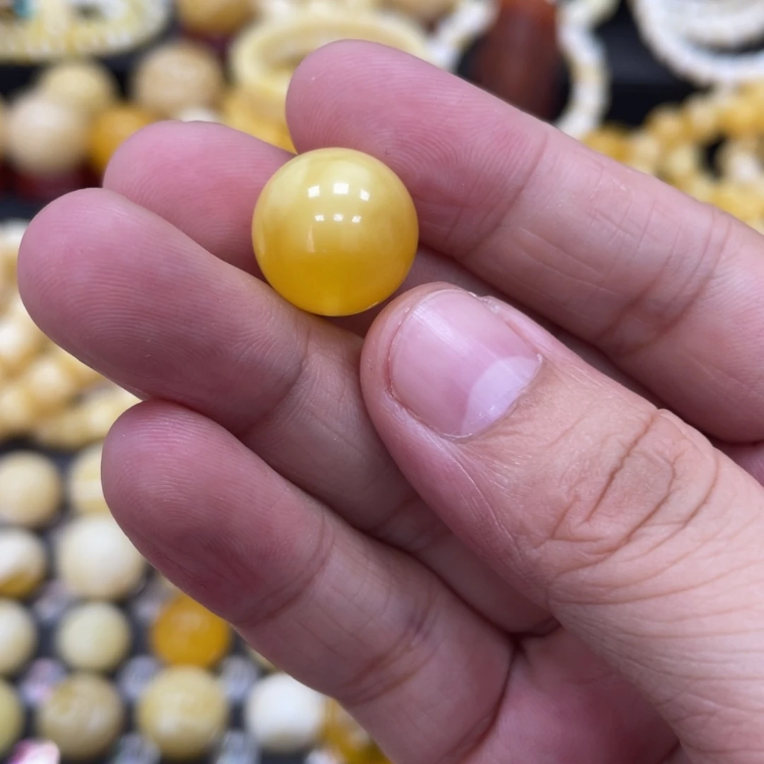 琥珀珠宝奇石未镶嵌14.8mm