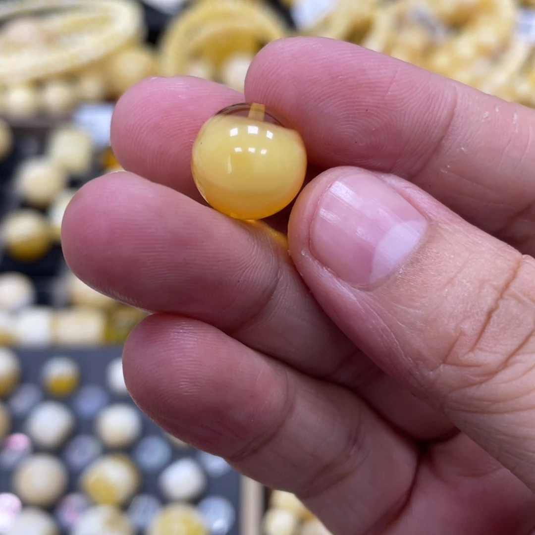 琥珀珠宝奇石未镶嵌13mm