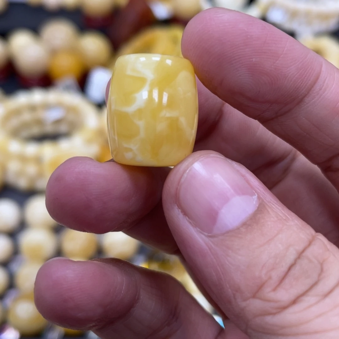 琥珀珠宝奇石未镶嵌竹15.7*18.5mm