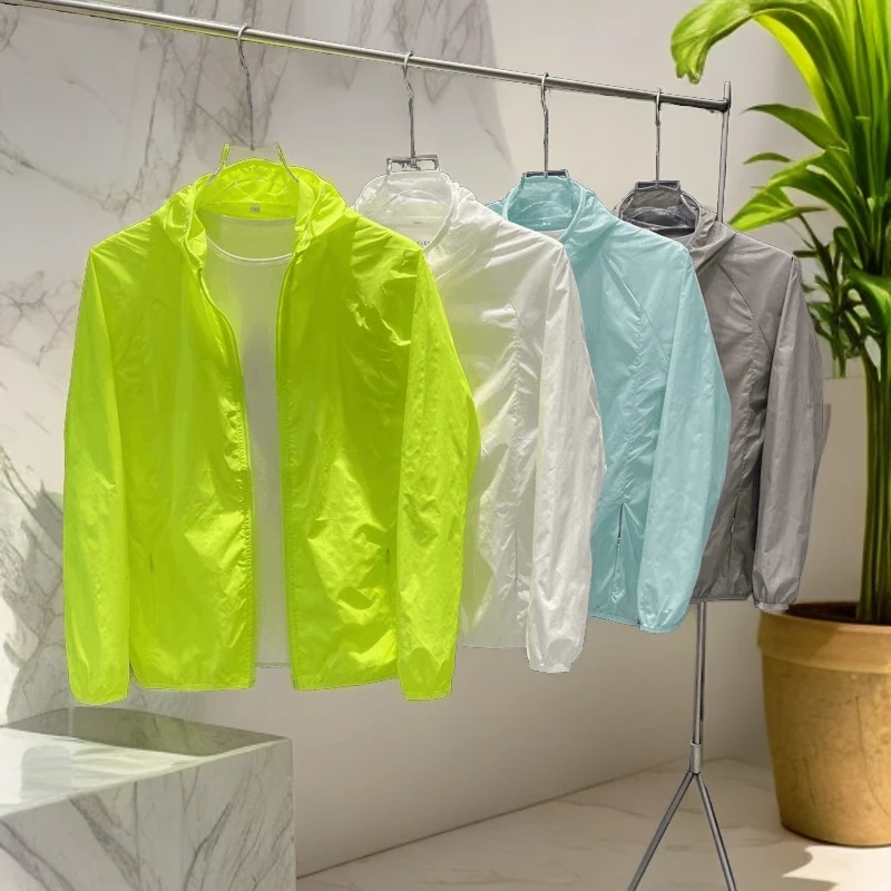 夏季看球时尚轻薄透气薄款连帽防紫外线运动风潮流速干皮肤衣