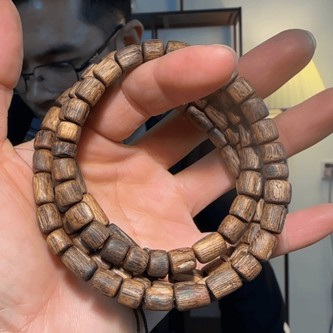 【闪购商品】沉香手串透顶绿链子21.8克