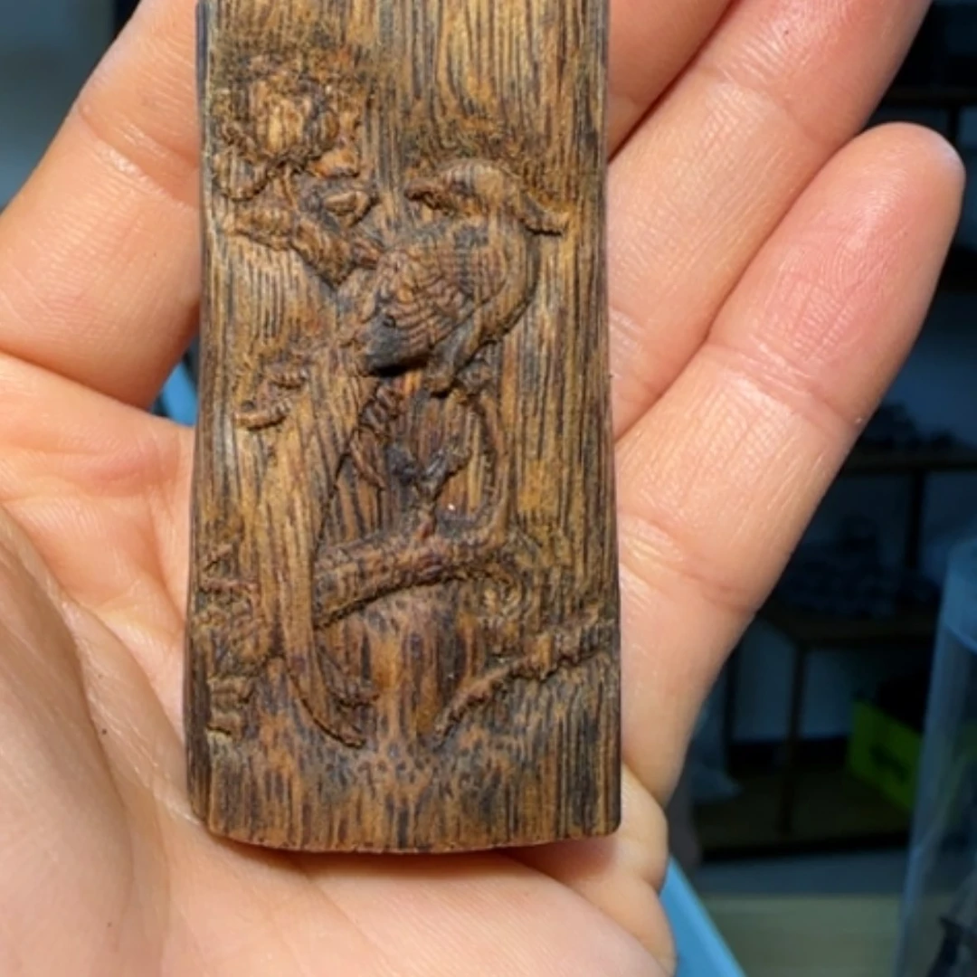 【闪购商品】沉香吊坠白鹭喜上眉梢吊坠12.5克