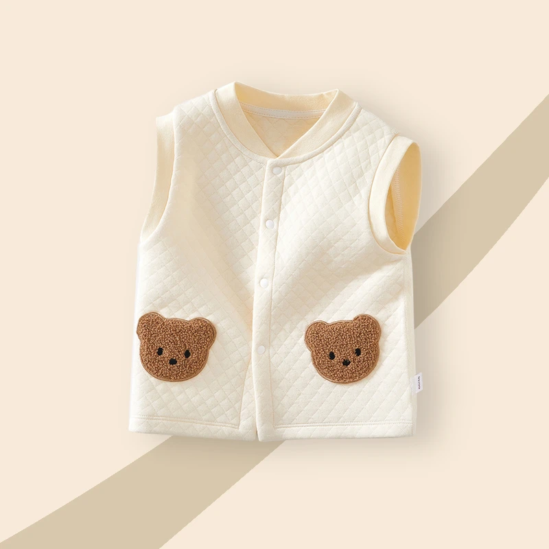 宝宝马甲春秋冬季外穿婴儿马夹儿童夹棉背心纯棉男女童新生儿秋装