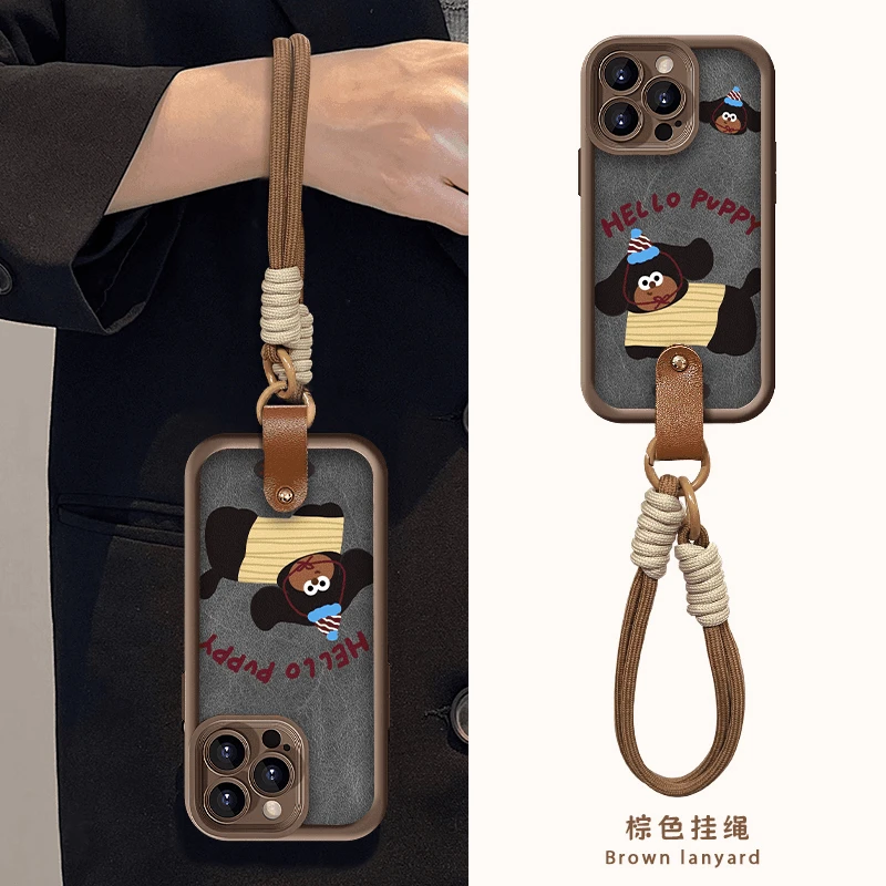 创意大耳朵呆呆狗适用于苹果16华为OPPO小米VIVO高颜值潮流手机壳