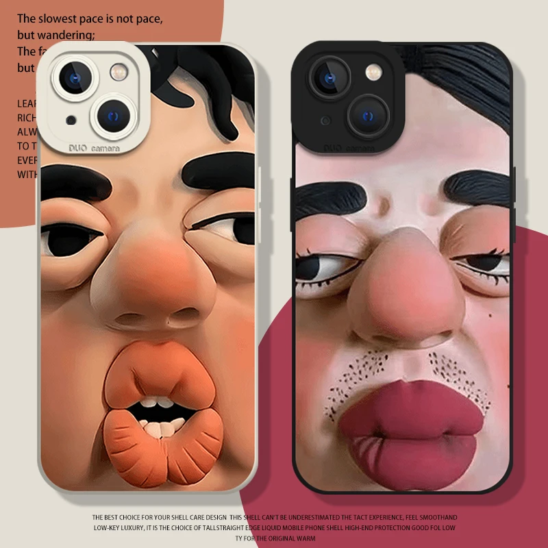 抽象搞怪小丑适用iPhone16苹果15华为小米手机壳oppo高级vivo瞳影