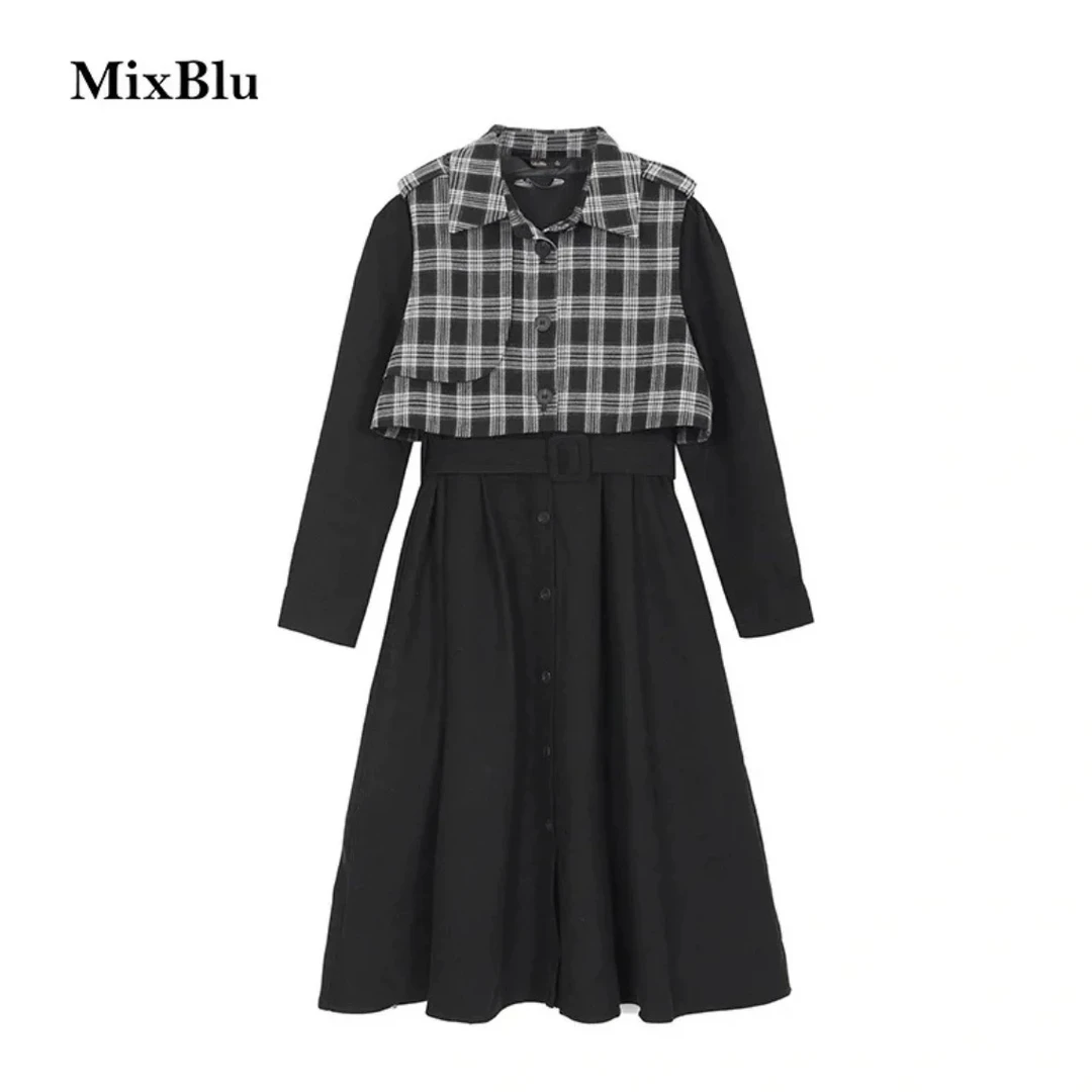 黑色气质连衣裙四季款