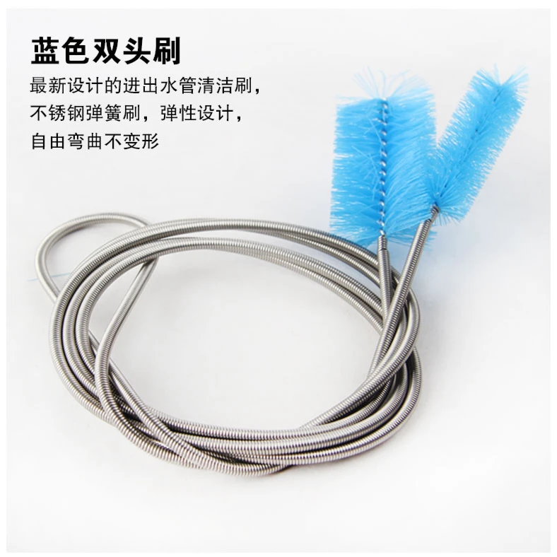 新款加长水管刷子鱼缸过滤桶器玻璃弹簧软管管道清洗清洁理神器
