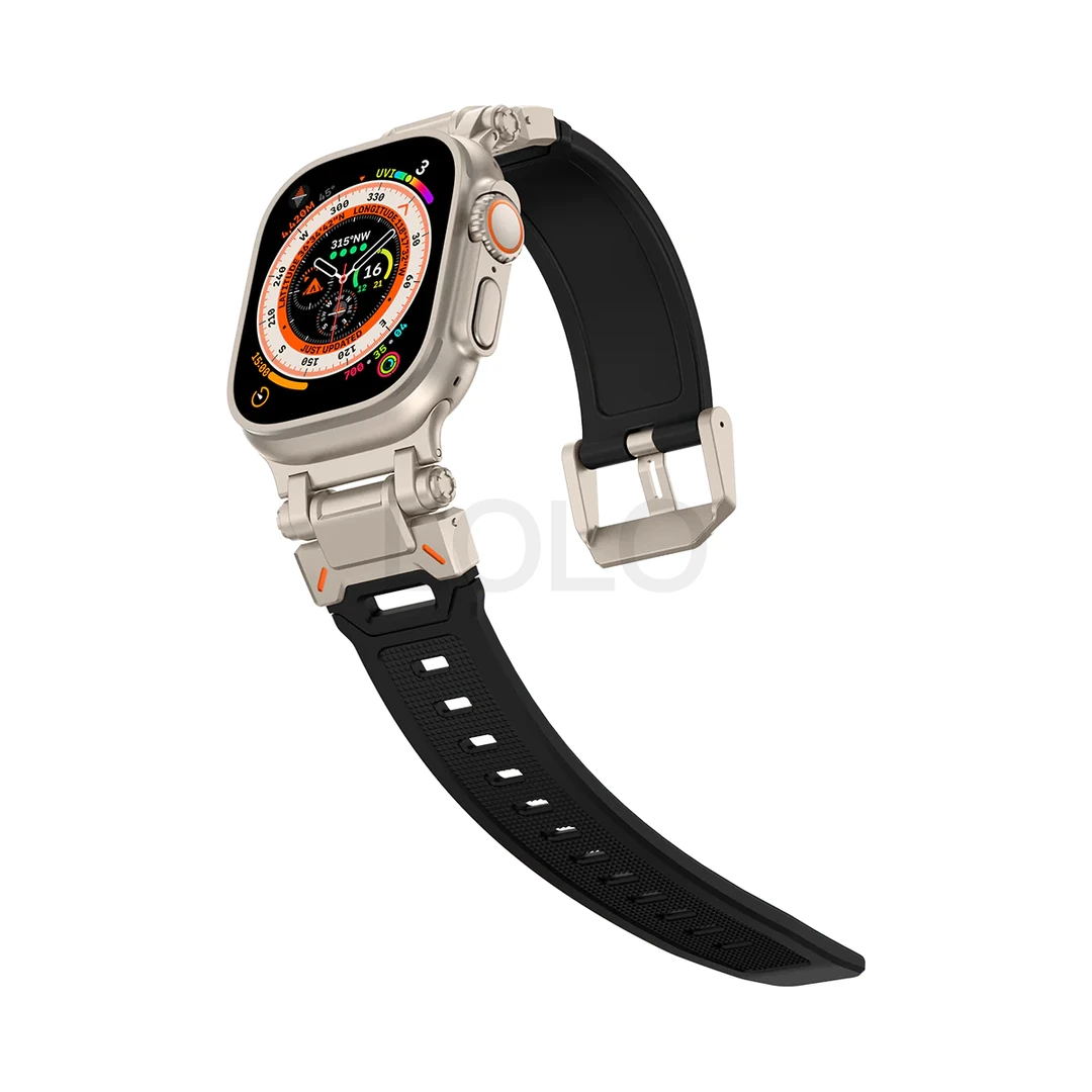 LOLO适用Apple Watch 钛金属头表带49mmUltra奢华苹果表带s8s9