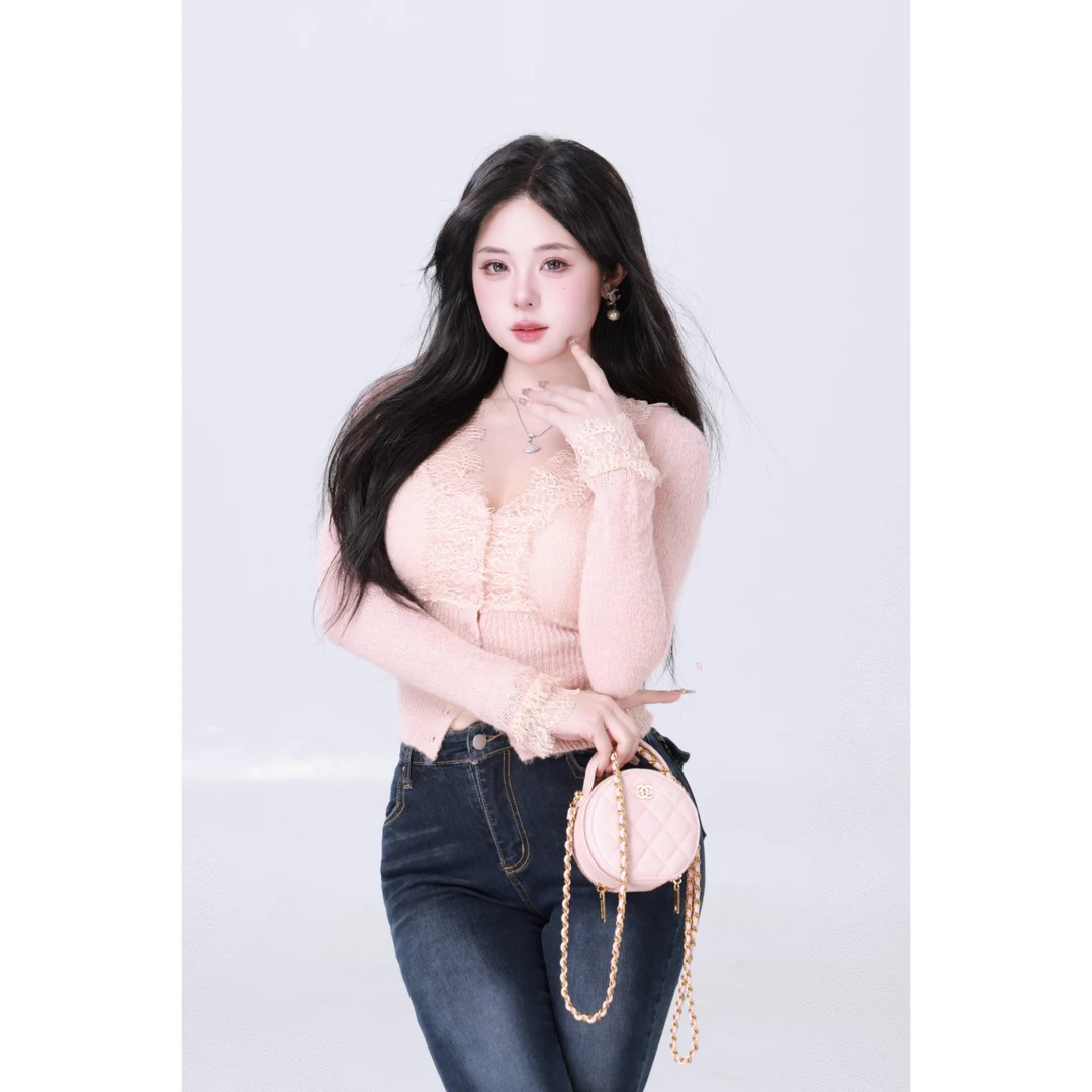 现现MengFairy 【飘渺动人】纯欲气质温柔长袖设计感上衣3725M雅丹