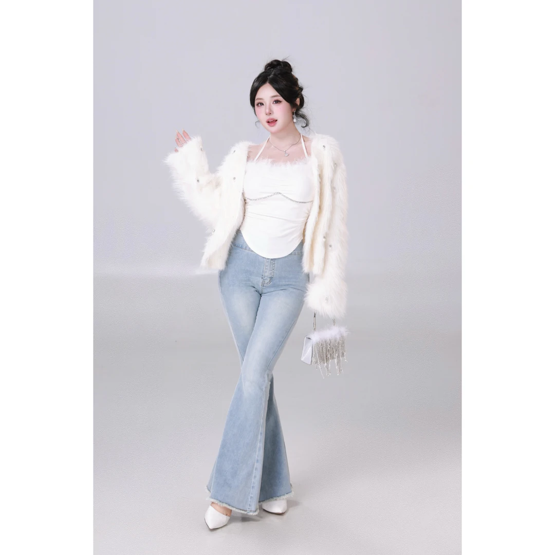 MengFairy 【千金名媛】精致气质秋冬重工款毛织外套4154M雅丹