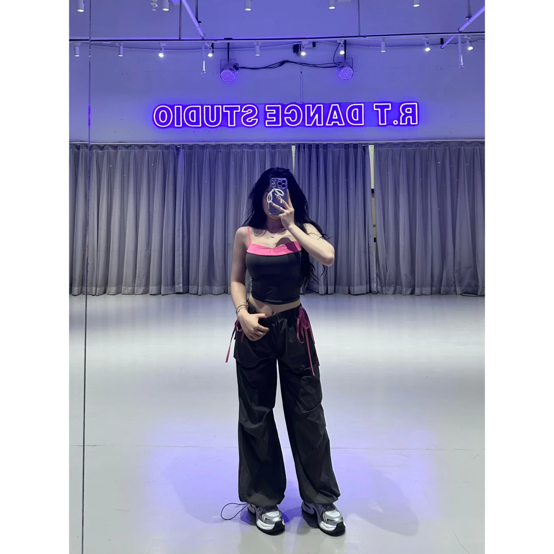 清清MengFairy 【视觉冲击感】高腰设计感气质休闲裤3209M