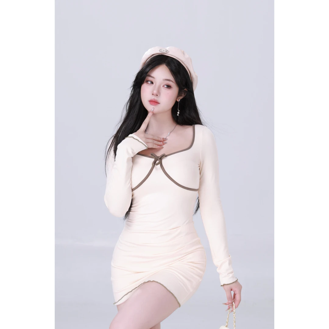 清清MengFairy 【娇欲美人】纯欲氛围感修身包臀显瘦气质连衣裙3708