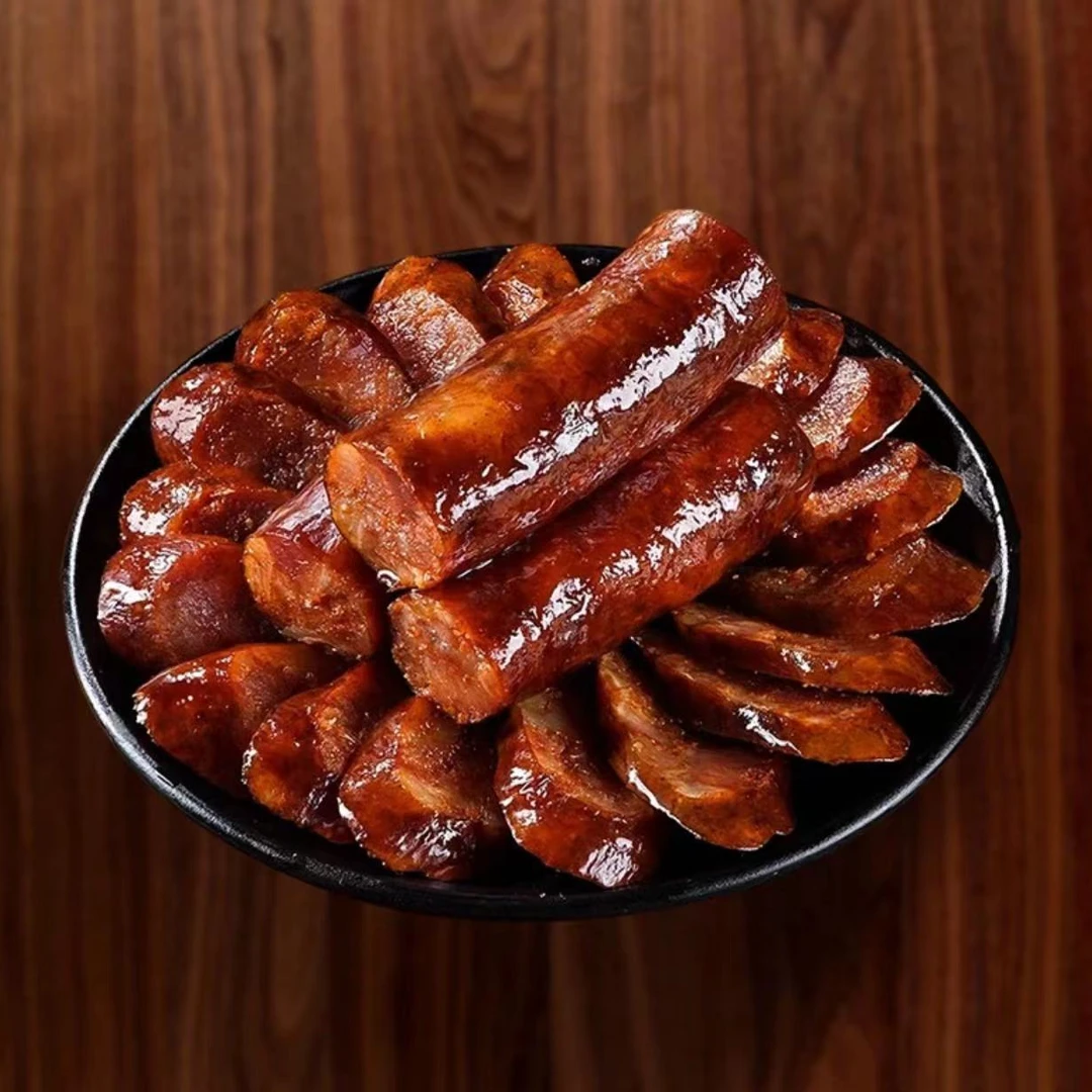 【村干部小李推荐】农村熟食土猪肉装灌烟熏香肠 一物一拍 现场称重