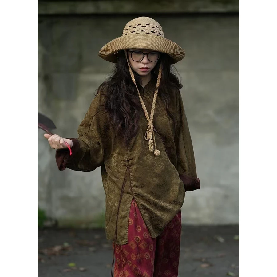 【云雾里】2152新中式长袖盘扣上衣