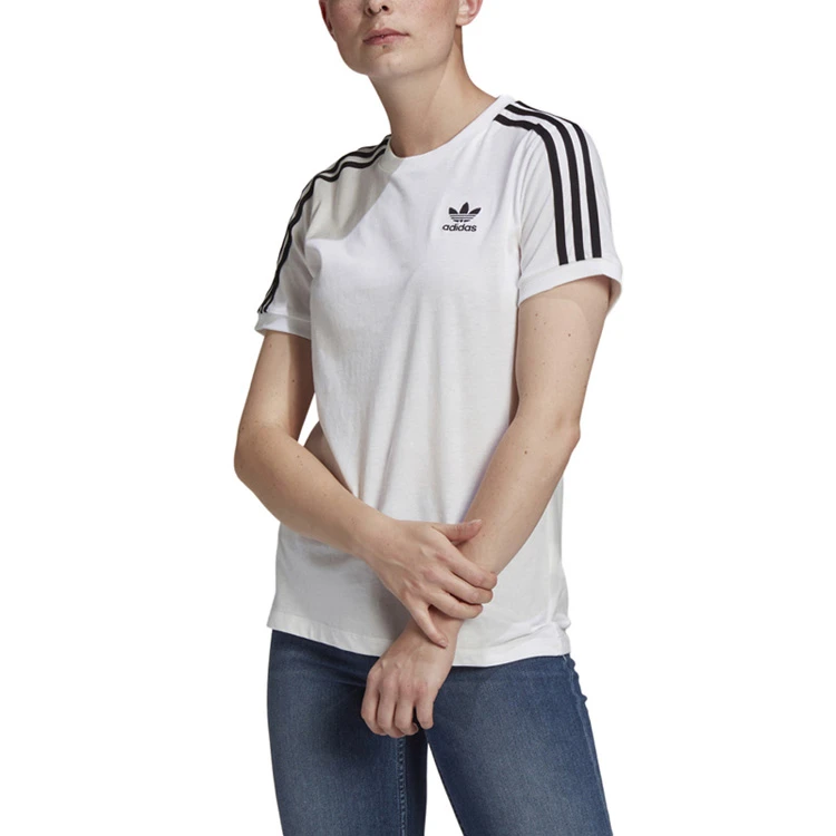 adidas阿迪达斯三叶草女子休闲 运动 经典短袖三条纹GN2913GN2900