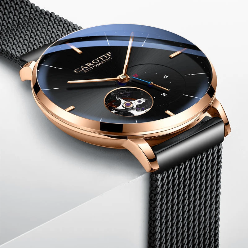 FENSIR全自动陀飞轮机械表男士商务时尚欧美手表防水简约大气白领