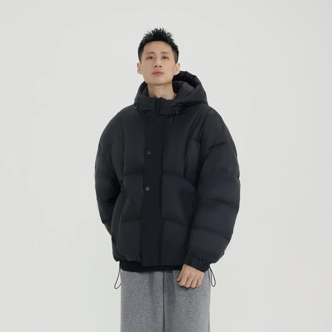 TC冬季新款白鸭绒连帽轻薄保暖百搭潮流设计羽绒服男女同款6805