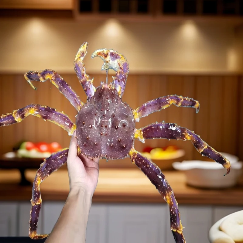 活冻帝王蟹海鲜自助餐鲜活冷冻超特大深海大螃蟹俄罗斯帝王蟹腿肉