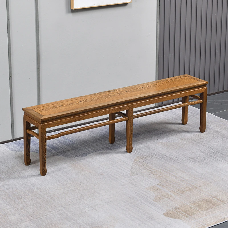 红木家具鸡翅木长条凳实木中式长方凳客厅家用门口换鞋凳长板凳子