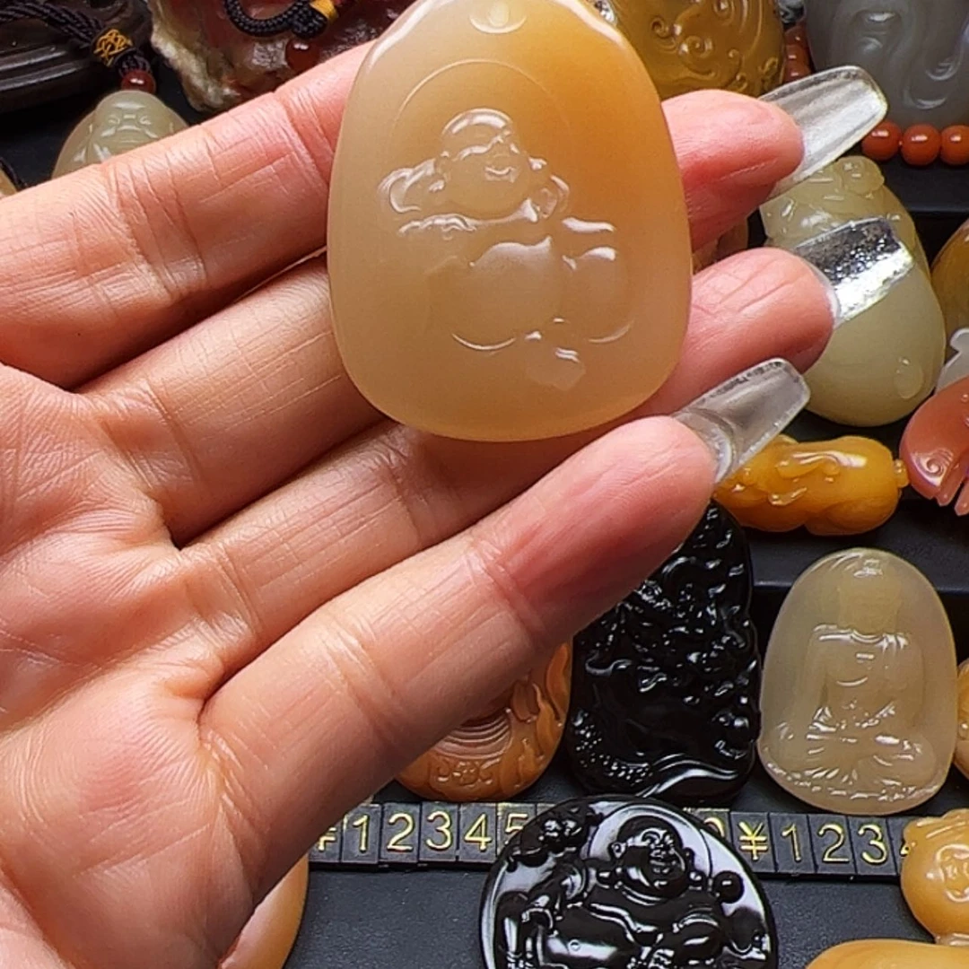 【闪购商品】石英质玉黄蜡石挂件未镶嵌?****?