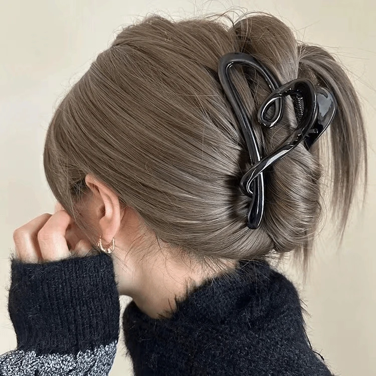 1913 气质爱心抓夹后脑勺发夹新款鲨鱼夹发饰