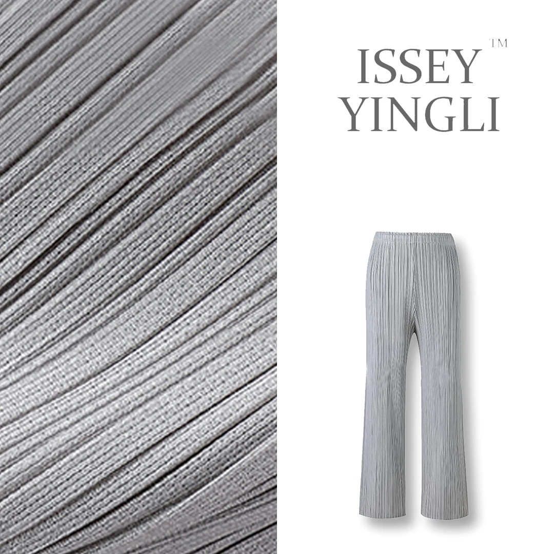 直筒裤褶皱日本高品质女款裤子直筒脚裤高端女装气质休闲裤1072