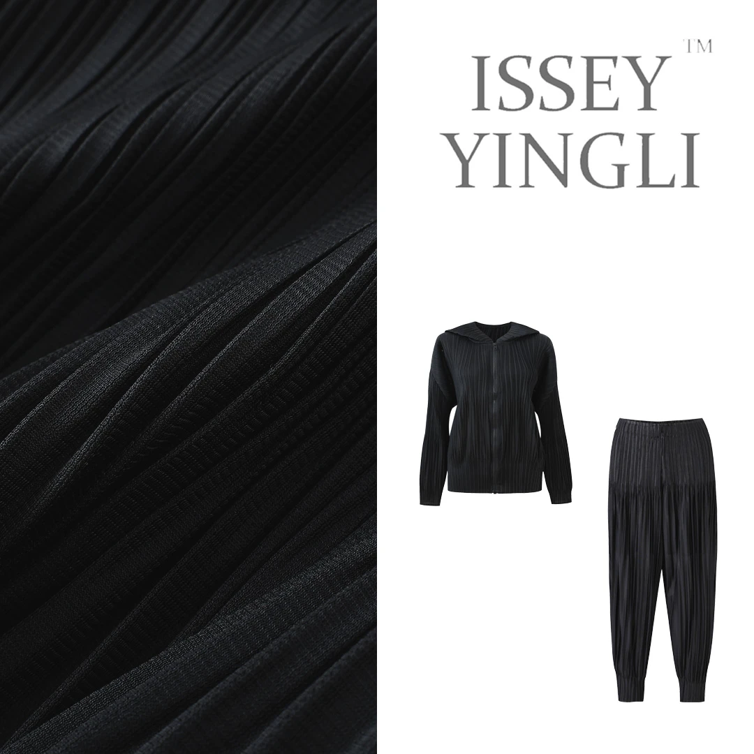 褶皱泡芙套装春夏女士套装女外套款防晒衣空调服休闲裤子女装1196