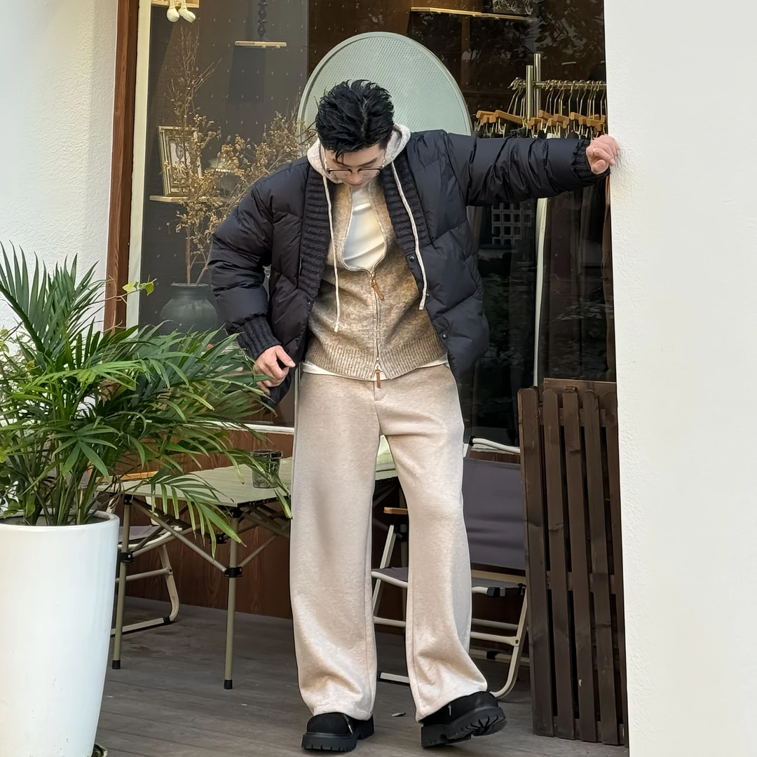 HG-直筒宽松休闲羊毛醋酸西裤