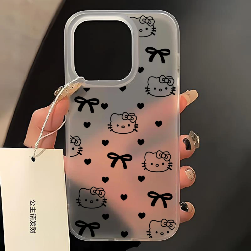 蝴蝶结凯蒂猫适用iphone13手机壳苹果15promax全包12卡通14可爱xs