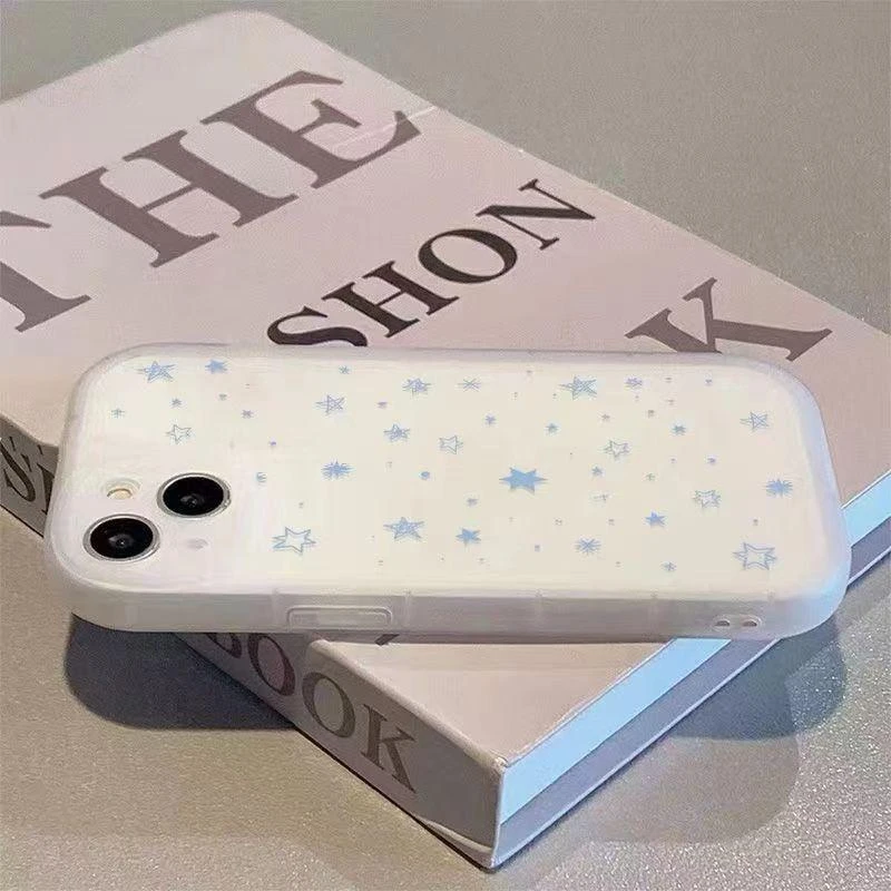 雪花星星适用iPhone15苹果16pro手机壳14简约13小众12软xs防摔78p