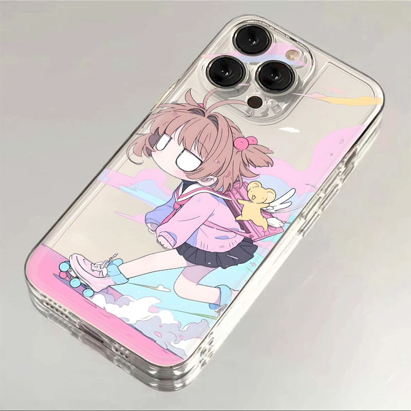 丧气百变小樱适用苹果17/16透明手机壳华为p70少女vivo小米15oppo